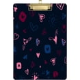 thumbnail image 1 of FMSHPON BluePink Hearts Clipboard Hardboard Wood Nursing Clip Board and Pull for Standard A4 Letter 13x9 inches, 1 of 7
