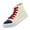 Beige Blue, variant on Kids High Top Canvas Sneakers Girls Boys Lace Up Classic Casual Shoes Toddler Comfy Fashion Running Walking Shoes Indoor Outdoor
