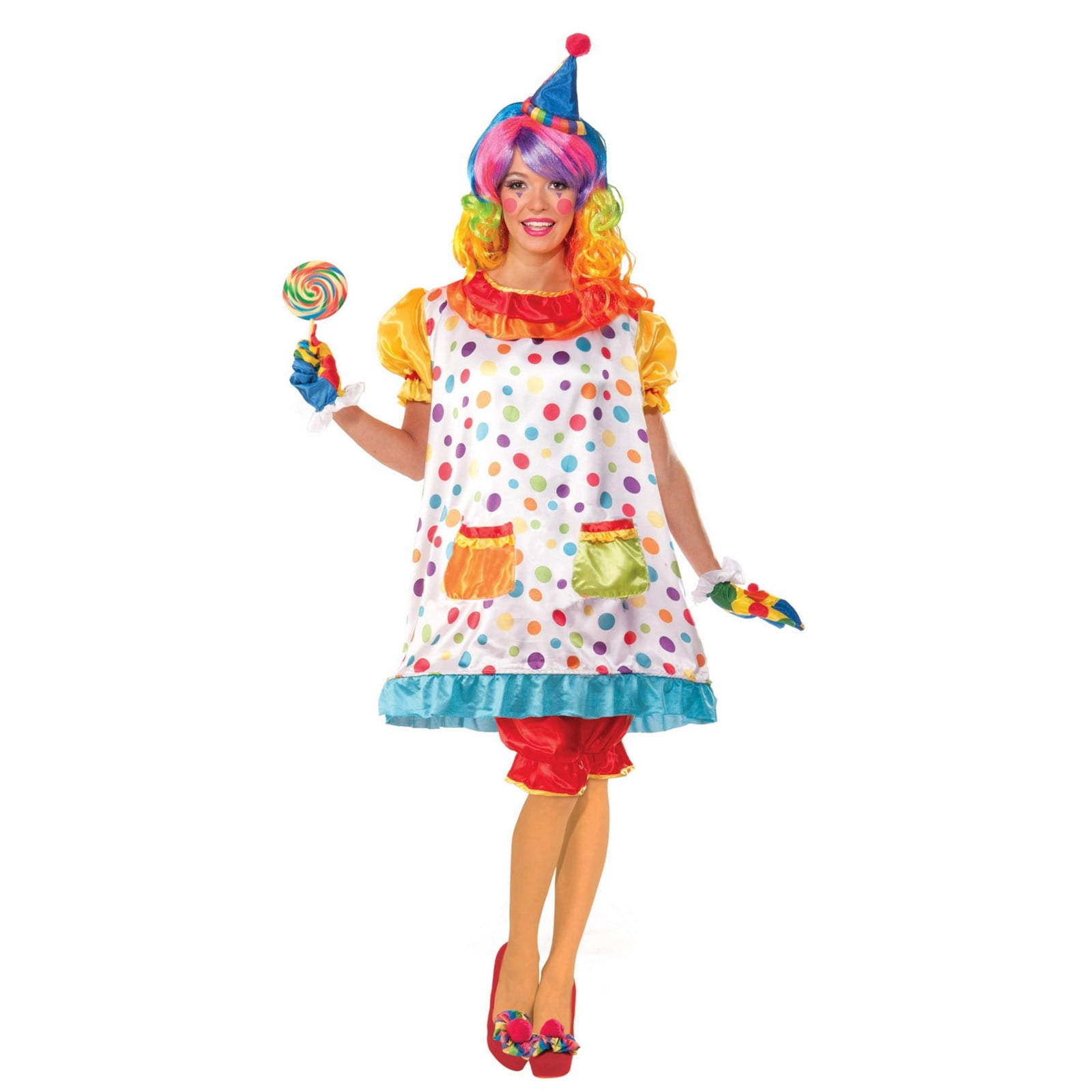 Halloween Wiggles The Clown Adult Costume - Walmart.com - Walmart.com