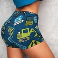 thumbnail image 4 of Balery Dump Truck Pantalones cortos de entrenamiento estampados para mujer, sin costuras, ajustados, para gimnasio, yoga, correr, deportes, ejercicio activo, fitness.-X-Large, 4 of 8