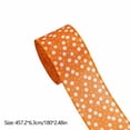 thumbnail image 3 of Fall Pumpkin Wired Ribbon,14.8 Ft Pumpkin Maple Leaf Pattern Decor Plaid Ribbon for Autumn Thanksgiving & Harvest Celebrate Party Decor Supplies,Wreath Bow Making, 3 of 4