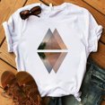 thumbnail image 2 of Pntutb Camiseta suelta de cuello redondo para mujer con estampado gráfico geométrico de moda para mujer Pntutb Pntutb-2044, 2 of 8