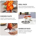 thumbnail image 3 of Miangastore 1pc Outdoor Camping Chicken Roasting Pan Stainless Steel Chicken Grill Rack (Cap in Random Color), 3 of 8