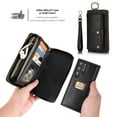 thumbnail image 5 of Dteck for Samsung Galaxy S23 Ultra Wallet Case, Heavy Duty 2 in 1 Leather Zipper Purse Detachable Magnetic 14 Card Slots Money Pocket Clutch Cover for Samsung Galaxy S23 Ultra 6.8",Black, 5 of 9