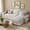 Beige, variant on 81" Sectional Sleeper Sofa Bed with Pull Out Couch, L-Shaped Chenille Fabric Sofa with USB Ports and Storage Chaise, Charcoal Gray