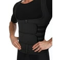thumbnail image 2 of Men Neoprene Sauna Zipper Underbust Waist Trainer for Tummy Control Sweat Vest Workout Body Shaper with 2 Belts, 2 of 6