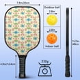 thumbnail image 3 of Pickleball Paddles Set,Pioneer Flower Floral Print Pattern Fiberglass Surface Pickleball Racket Set with 2 Indoor Outdoor Pickleball Balls and Pickleball Bag,Pickle-ball Equipment, 3 of 6