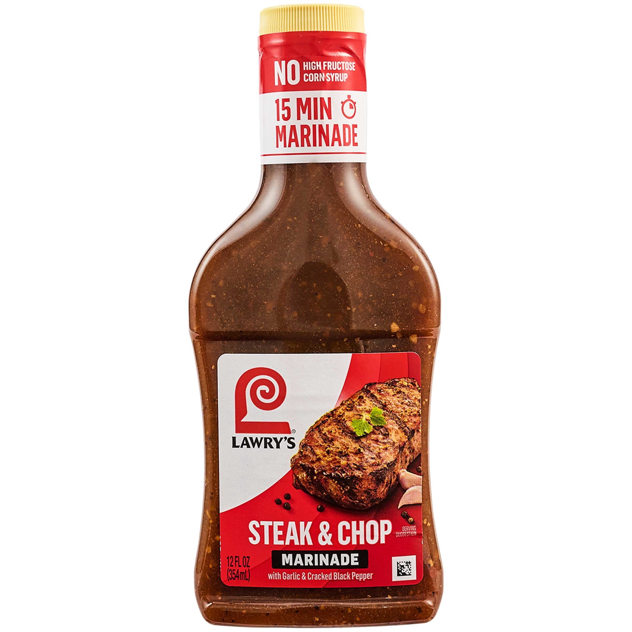 (2 pack) Lawry's Steak & Chop Marinade, 12.0 fl oz Bottle