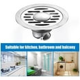 thumbnail image 6 of Bathroom Drain Strainer for KL  Stainless Steel Anti-Odor Floor Trap with Removable Cover, Hair Catcher, Easy-Clean Design for Shower, Laundry, Kitchen Use, 6 of 8