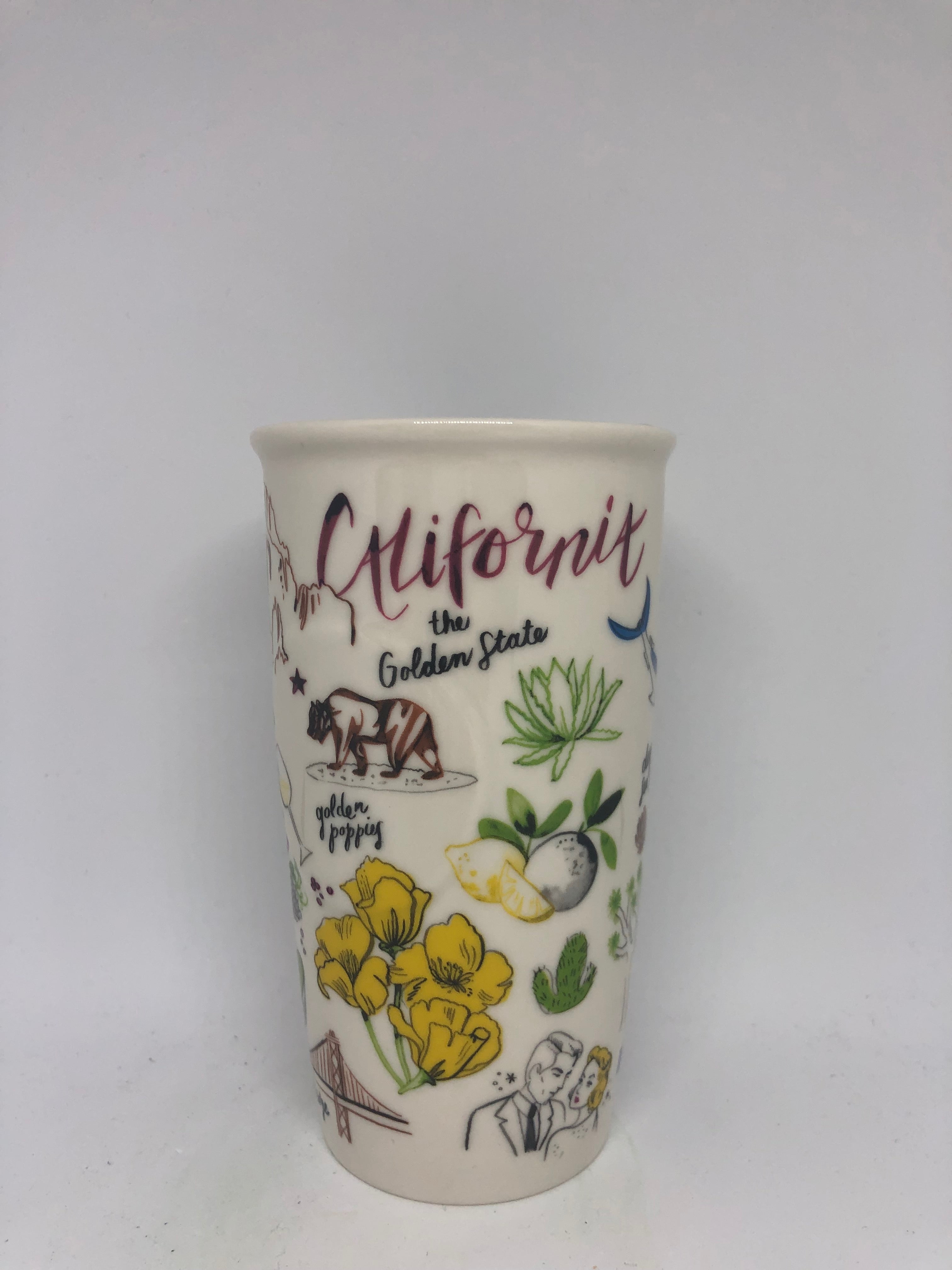 Starbucks California Double Walled Ceramic Travel Traveler Coffee Mug - 12  Oz