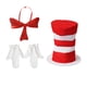 thumbnail image 1 of Sombrero de fiesta de cumpleaños de Halloween, accesorio de escenario para cosplay, sombrero de copa con rayas rojas y blancas, 1 of 5