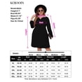 thumbnail image 3 of Women's Plus Size Button Down Long Lantern Sleeves Dress Work Midi Casual Dress with Pockets, 3 of 5