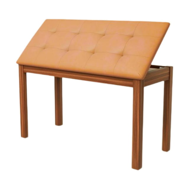 TISHITA Piano Bench Bookcase Stool Keyboard Seat for Performances Stage Guzheng orange