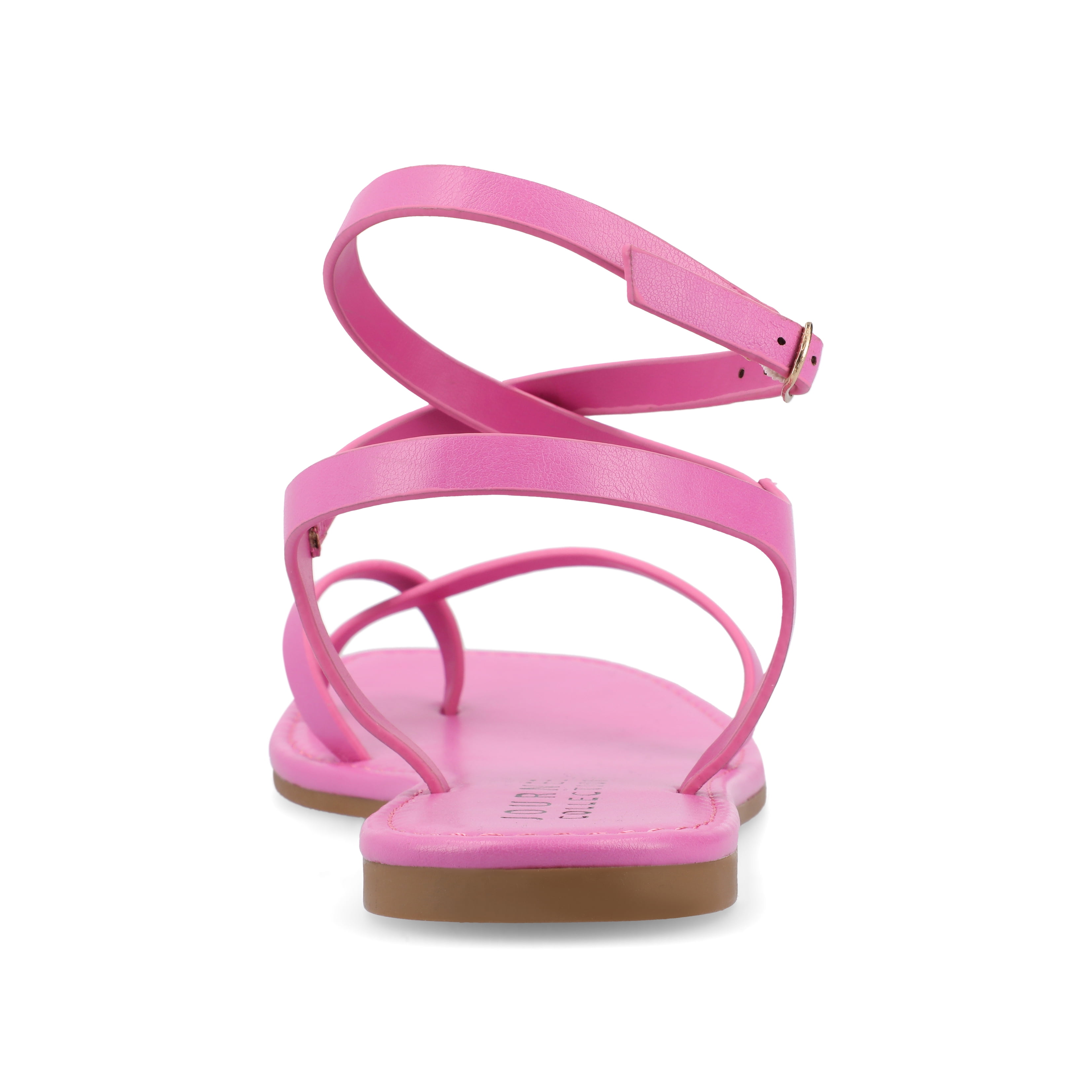 Journee Womens Charra Buckle Flat Sandals