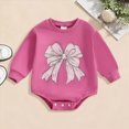 thumbnail image 2 of mgoYE Newborn Baby Boy Girl Hunting Clothes Duck Bow Sweatshirt Romper Long Sleeve Bubble Romper Bodysuit Outfit(Red,12-18 Months), 2 of 6