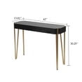 thumbnail image 6 of LuxenHome Black Wood and Gold Metal Console and Entry Table, 6 of 9