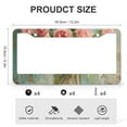 thumbnail image 3 of Pink Roses in A Jar License Plate Cover 2 Pack Vintage Natural Flower Bouquet License Plate Cover Front Plates Frames Car Tag Frame for US And CA 2 Round Holes Aluminum Metal License Plate Frame, 3 of 6