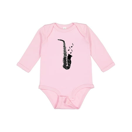 

Inktastic Saxophone Musician Band Gift Idea Gift Baby Boy or Baby Girl Long Sleeve Bodysuit