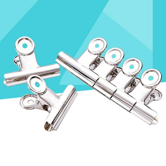 ORDDIART 12Pcs Metal Binder Clips Silver for Organizing Documents Heavy Duty Office Use