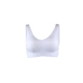 thumbnail image 1 of INSPIRAR CHIC Sujetadores deportivos sin costuras con almohadillas removibles para mujeres, tops de dormir, bras de yoga XXXL para talla 38A/B, color blanco, 1 of 3