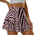 thumbnail image 5 of Yuyamidu Pink Zebra Stripe Golf Skirts for Women with Pockets Comfortable Tennis Skirt with Shorts Athletic Skort for Workout Running Walking, Size M, 5 of 7