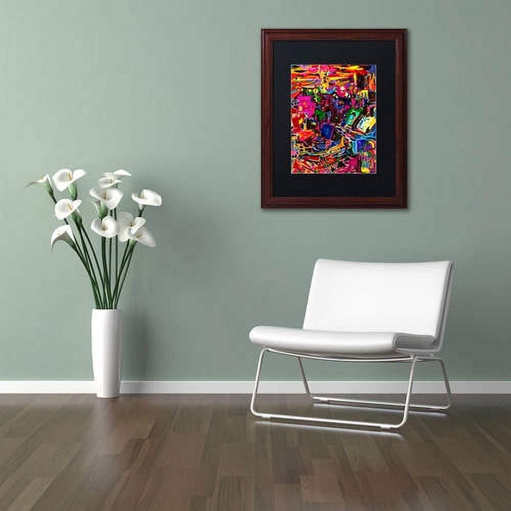 Trademark Fine Art "Fire In The Arcade" Canvas Art by Josh Byer, Black Matte, Wood Frame