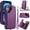Darkpurple, variant on Wallet Case for Apple iPhone 16, with Crossbody Shoulder Strap & Hand Wrist Cards Holder Zipper Pocket Stand Feature Full Protective Shockpoof Phone Case for iPhone 16, Brown