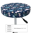 thumbnail image 4 of Bingfone Seahorses And Plants Padded Round Bar Stool Cover Cushion with Elastic Fabric Round Chair Seat - Seahorses And Plants, 4 of 7
