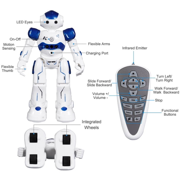 Robot RC Programmable 40 Cm – Chante, Danse, Commande Vocale (anglais) – Batterie 2h De Charge