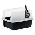 thumbnail image 2 of Inspired Essentials, High Sided Open Top Cat Litter Box with Scoop, Solid Black, 2 of 8