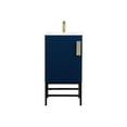 thumbnail image 3 of Elegant Decor Eugene 18" Aluminum MDF Single Bathroom Vanity in Blue, 3 of 8
