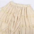 thumbnail image 4 of XIAOCHA Lace Ruffled High Low Skirt for Women Elastic Waist Tiered Summer Party Long Half-Skirt, 4 of 8