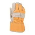 thumbnail image 7 of Women's Heavy Duty Leather Palm Work Gloves with Safety Cuff (Wells Lamont 4113S), Small , Tan, 7 of 7