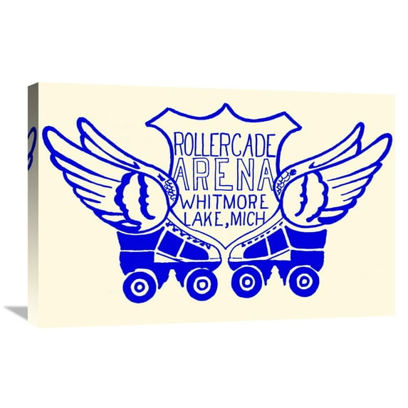 Global Gallery Retrorollers,'Rollercade Arena' Stretched Canvas Artwork