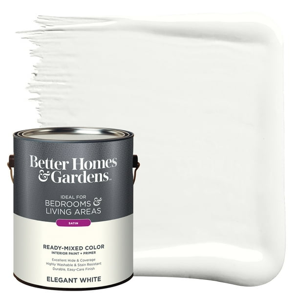 Better Homes & Gardens Interior Paint and Primer, Elegant White / White