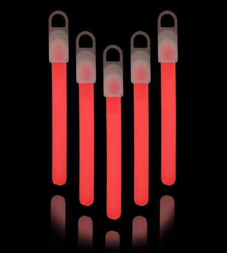 25 4" Light Glow Sticks Red Safe 