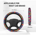 thumbnail image 5 of XMXY Car Steering Wheel Cover, Modern Artistic Colorful Texture Non-Slip Jeep Truck Universal Elastic Steering Wheel Protector 15 inch, 5 of 8