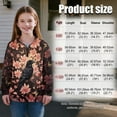 thumbnail image 7 of Uourmeti Pink Flower Crow Girls Party Sweatshirt Half Zip Pullover Trendy Top for Birthday Vacation Celebration Fun Event with Friends Size 13-14, 7 of 7