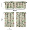 thumbnail image 6 of Pioneer Kitchen Curtains and Valance Set 36 Inch Tier Pink and White Gouache Floral Pattern 3 Pieces Set Dining Room Small Curtain Drapes Cafe Curtains Valance for Home Decor Rod Pocket, 6 of 6