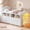 White, variant on Low Loft Bed Twin Size with 8 Storage Drawers and LED Lights, Metal Loft Bed Frame with Bookcase Storage, Safety Guardrail and Under-Bed Play Space, Black