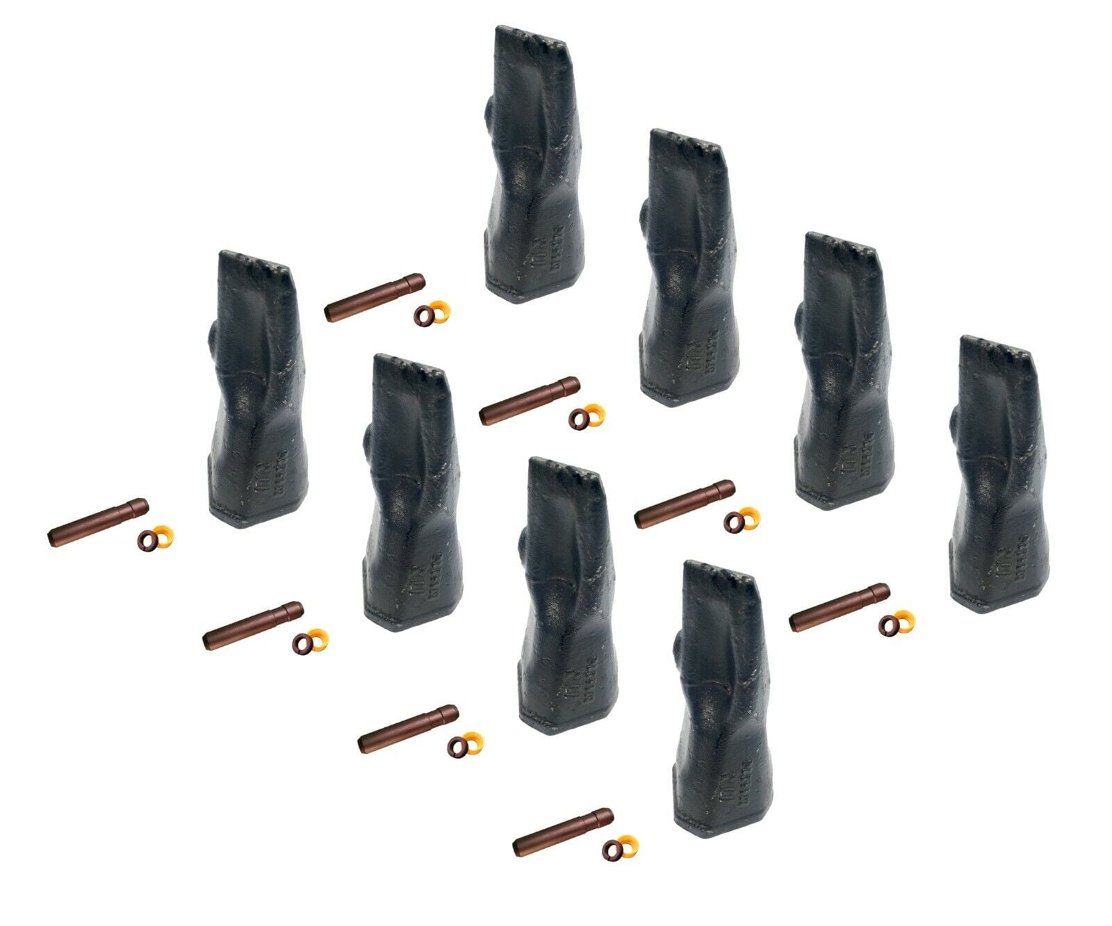 8 Backhoe Bucket Teeth 2085236 Long Tip w/ Pin fits CAT DRS230 Series