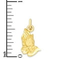 thumbnail image 4 of Golden Fire Solid Gold Prayer Hands Charm, Religious Jewelry for Women, 4 of 5