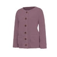 thumbnail image 4 of Winter Savings Clearance! Lindreshi Cardigan Sweaters for Women Plus Size Clearance Women Casual Plus Size Plush Sweater Pockets Outerwear Buttons Cardigan Coat, 4 of 8