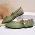thumbnail image 3 of AUDeals Women's Mary Jane Shoes Thick Heel Pointed Toe One Strap Soft Leather Casual Dress Shoes, 3 of 8