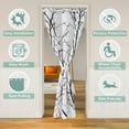 thumbnail image 2 of Botanical Trees Door Curtain for Doorway Privacy,Birch Tree Blackout Curtain 34"W X 80"L for Bedroom,Plants Room Divider Curtain,Abstract Tree Branches Door Drape, 2 of 5