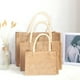 thumbnail image 5 of 2X Bolso de Mano de Arpillera de Yute Bolsas de Comestibles Reutilizables Grandes con Asas Bolso de Compras , L, 5 of 6