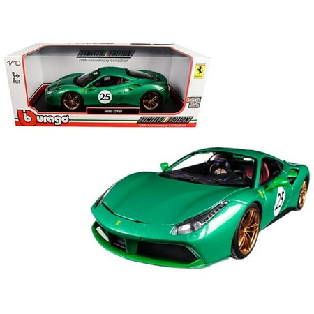 Bburago 76101 1 Isto 18 Ferrari 488 Gtb 70th Anniversary Diecast Model Car The Green Jewel