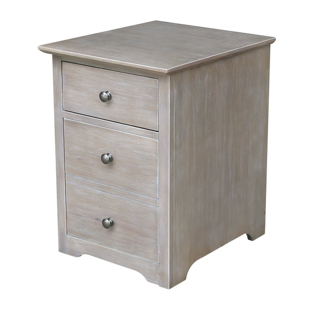 Two Drawer File Cabinet - Washed Gray Taupe - Walmart.com ...