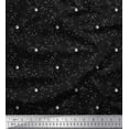 thumbnail image 1 of Soimoi Poly Georgette Fabric Moon & Star Shirting Printed Fabric 1 Yard 42 Inch Wide, 1 of 1