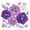 Purple, variant on Pink Paper Flowers Artificial Crepe Tissue Hot Light Pink White Wall Décor Wedding Birthday Bridal Baby Shower - Pink white